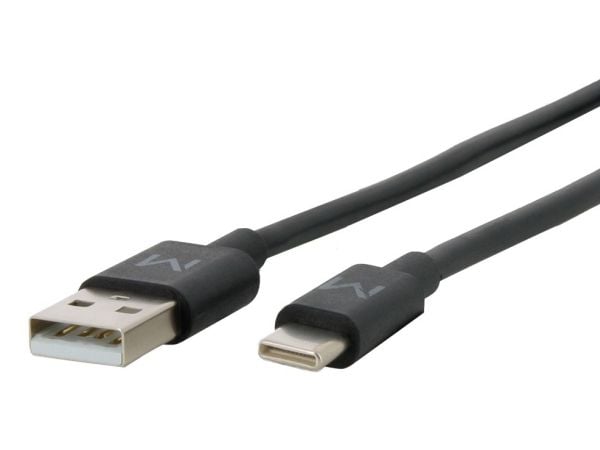 Mobilis - USB-kabel - USB (hann) til USB-C (hann) - 1 m - svart
