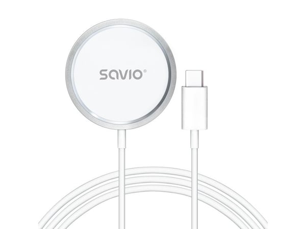 Savio LA-11, Innendørs, DC, 12 V, Trådløs lading, Hvit