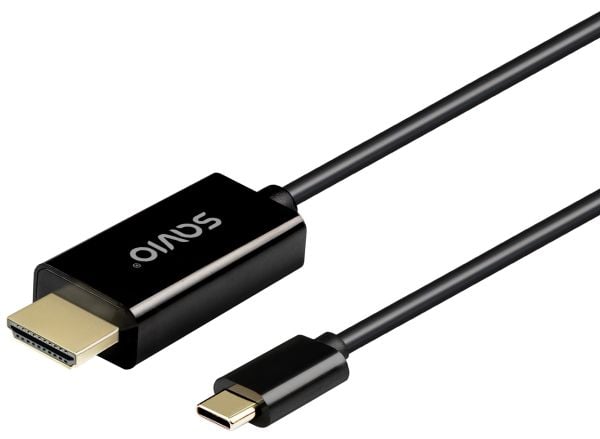 SAVIO CL-190 USB-C til HDMI-kabel, 30 Hz, 1 m, plast