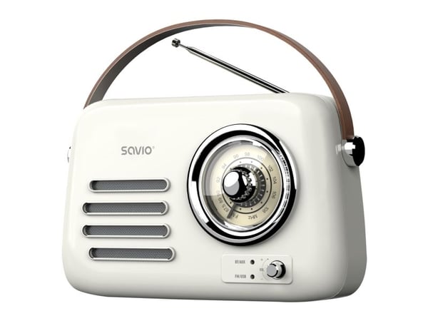 Savio RS-02, Kannettava, Analoginen, FM, 87,5 - 108 MHz, 3 W, Valkoinen