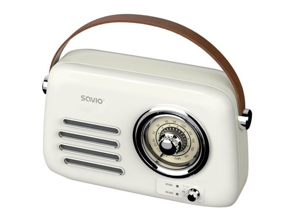 Savio RS-02, Bærbar, Analog, FM, 87,5 - 108 MHz, 3 W, Hvit