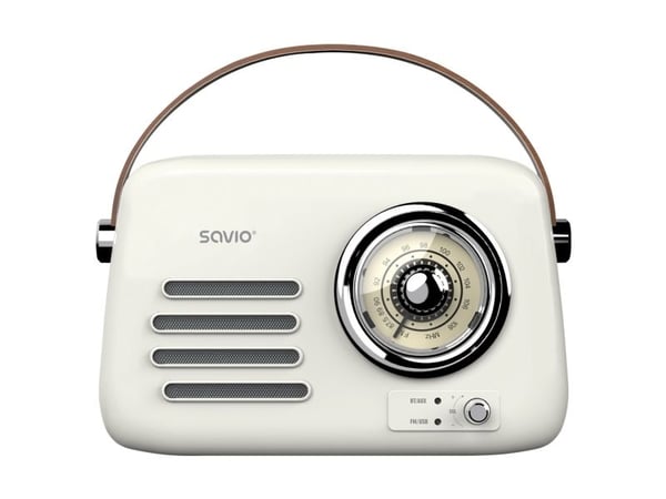 Savio RS-02, Bærbar, Analog, FM, 87,5 - 108 MHz, 3 W, Hvit