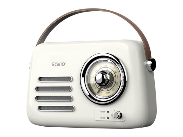 Savio RS-02, Bærbar, Analog, FM, 87,5 - 108 MHz, 3 W, Hvit