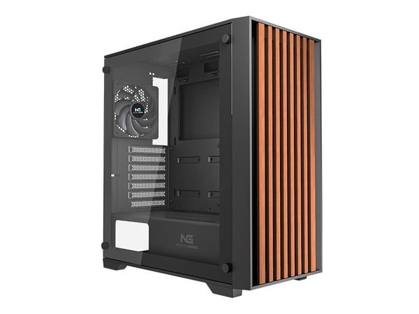 Nordic Gaming NGC-6857, Tower, PC, Svart, Trä, ATX, micro ATX, Mini-ITX, Spela, 16,8 cm
