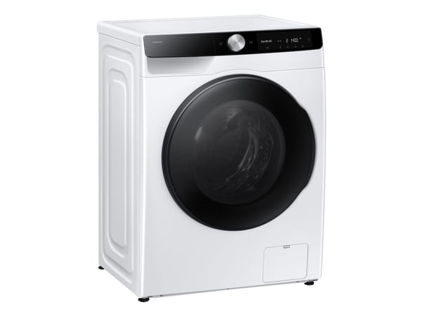 Samsung WD90DG6G94BKU4, Frontmatet, Frittstående, Hvit, Venstre, Svart, Rotasjon, Berøringskontroll