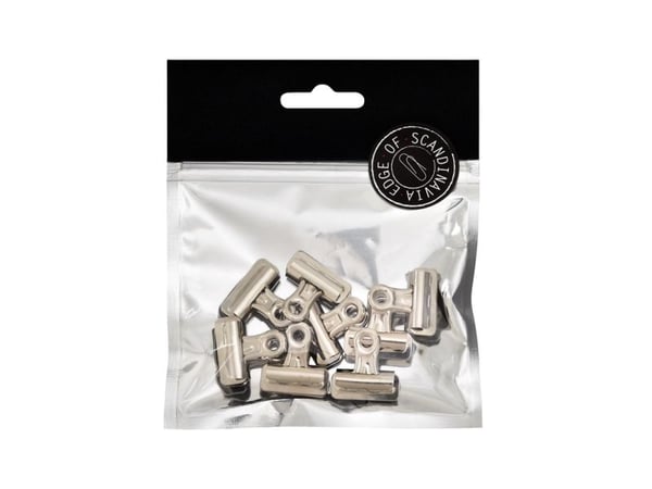 Edge of Scandinavia Bulldogklämmor 25 mm 8 st silver (6 st)