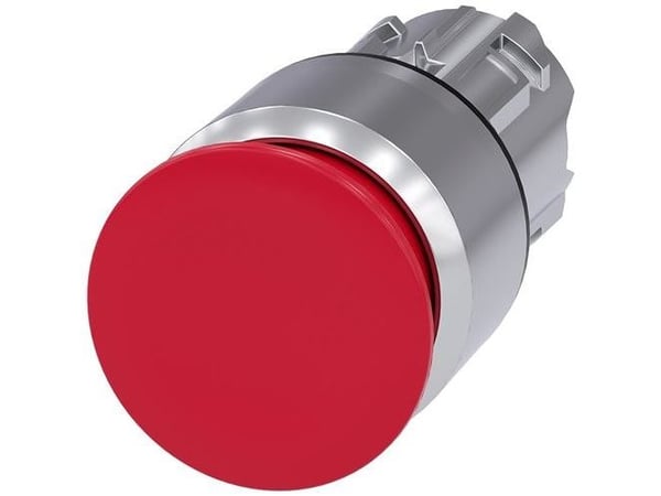 Paddtryck 22 mm rund metall högblank röd 30 mm