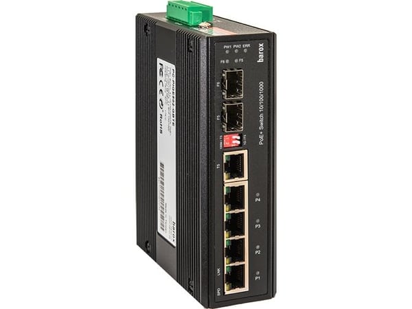 Barox PC-PIGE502-GBTE, ohanterad, Gigabit Ethernet (10/100/1000), Power over Ethernet (PoE)