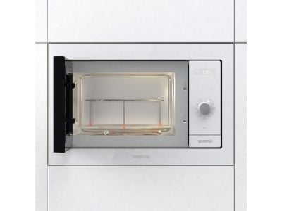 Gorenje BM235G1SYW, Innebygget, Kombinasjon mikrobølge, 23 l, 900 W, Innebygd skjerm, Rotasjon, Berøringskontroll