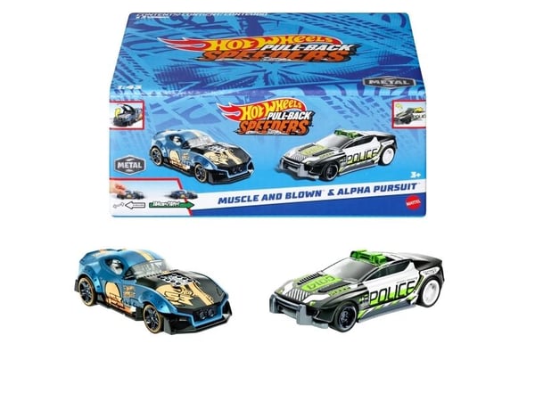 Hot Wheels Pull-Backs 1:43 2-Pack