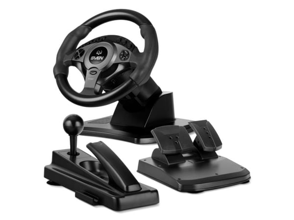SVEN GC-W750, Ratt + pedaler + växelspak, Android, Nintendo Switch, PlayStation 4, Playstation 3, Xbox 360, Xbox One S, Xbox One X, 900°, Kabel, US...
