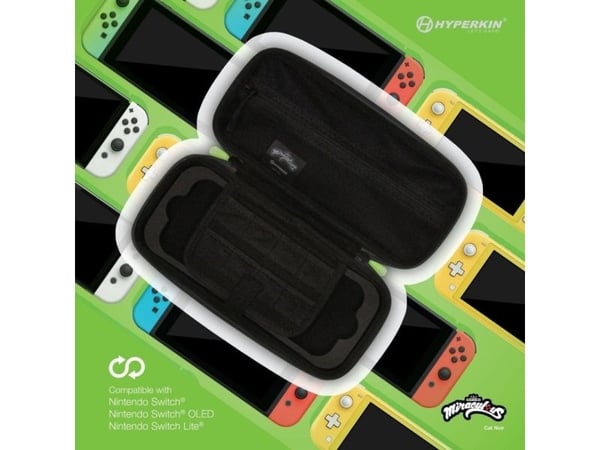 Hyperkin M07541-MTCN, Hardplast, Grønn, Flerfarget, Polyetylen-vinylacetat (PEVA), Nintendo Switch Lite, Sjokkresistent, Vannavstøtende, Transportk...