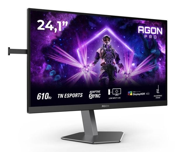 AOC AGON PRO CS24A, 61,2 cm (24.1"), 1920 x 1080 pikseliä, Full HD, LED, 0,5 ms, musta