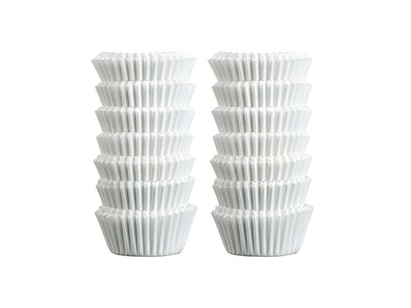 Zenker 43423, Cupcake-/muffinsformar, Rund, Räfflad yta, 220 ° C, Vit, papper