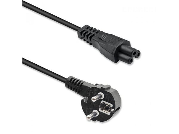 QOLTEC 50458 Kulmavirtakaapeli SCHUKO IEC C5 Clover 3x1.0mm 1.5m 1.5m