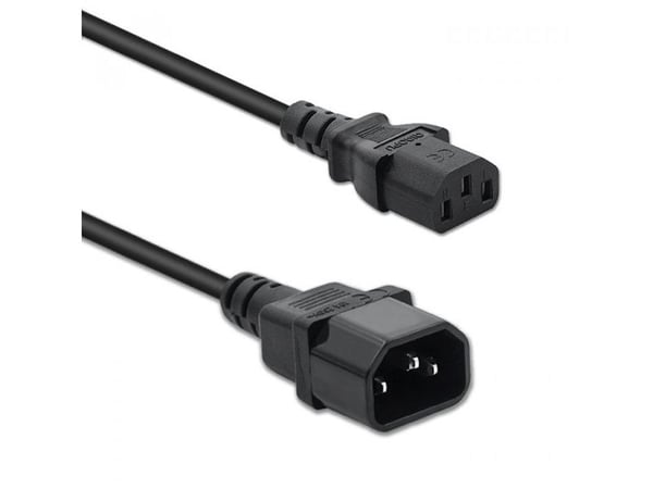 QOLTEC 50459 Kaapeli zasilający do UPS IEC C13/C14 3x1.0mm 1.5m