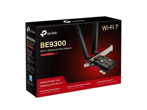 TP-Link Archer TBE552E, Trådlös, PCI Express, WLAN / Bluetooth, Wi-Fi 7 (802.11be), 5760 Mbit/s