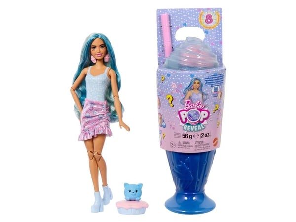 Barbie Pop Reveal Sweet Treat Series Doll &amp; Accessories Set, Cool Cupcake Fashion Doll &amp; Pet