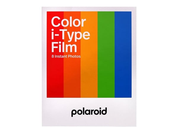 Polaroid i-Type -värifilmi – Strålende – valkoinen – 88 x 107 mm, 8 arkkia valokuvapaperia