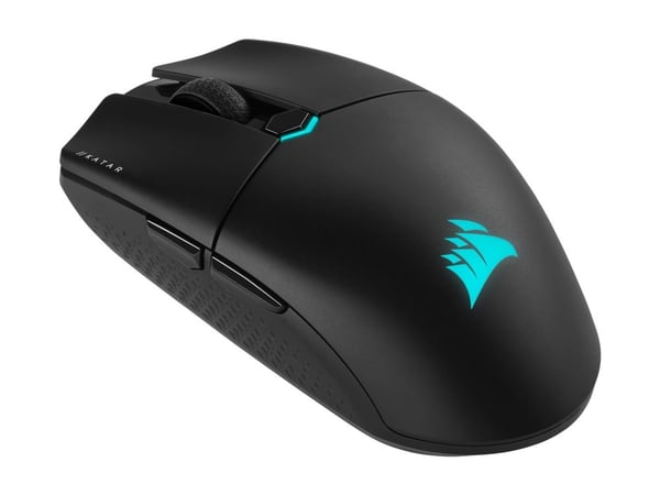 Corsair KATAR ELITE Wireless, Oikeakätinen, Optinen, RF Wireless + Bluetooth + USB Type-A, 26000 DPI, Musta