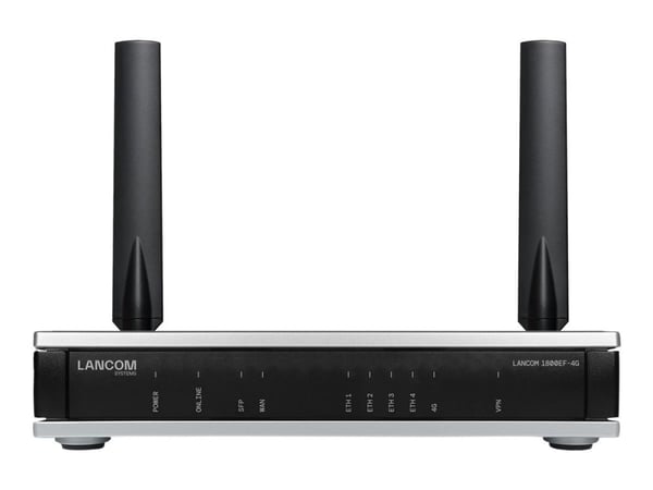 LANCOM 1800EF-4G - Trådløs ruter - DSL/WWAN 1GbE - Wi-Fi 6 - Dobbeltbånd - 4G, 3G - VoIP-gateway
