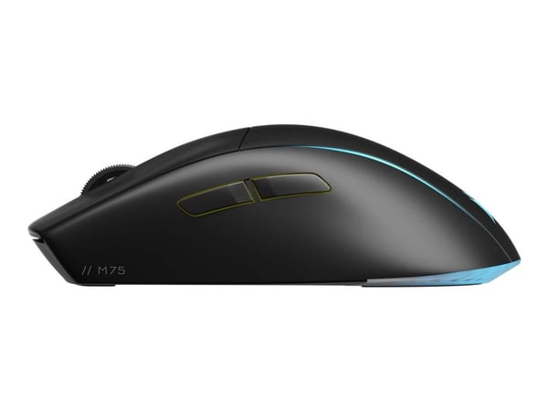 Corsair M75, Molempikätinen, Optinen, Langaton RF, 26000 DPI, musta