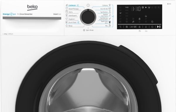 Beko b300 BM3WFU410415WB, Frontlaster, 10 kg, B, 75 dB, 1400 o/min, A