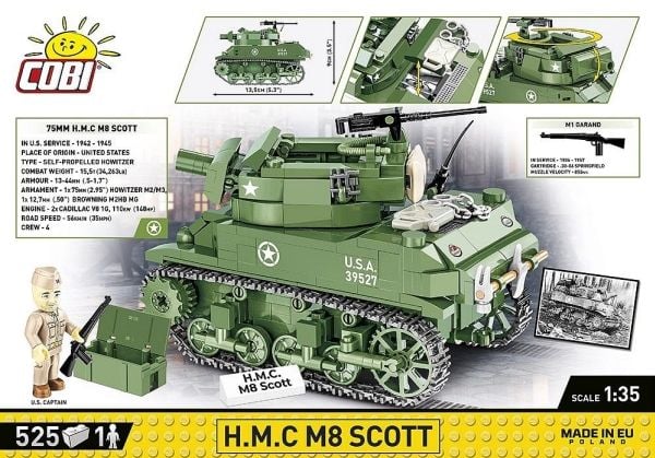 COBI H.M.C M8 Scott, Byggeklosser, 8 år, 525 stykker