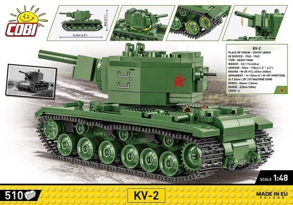 COBI KV-2, Byggesett, 7 år, 510 stykker