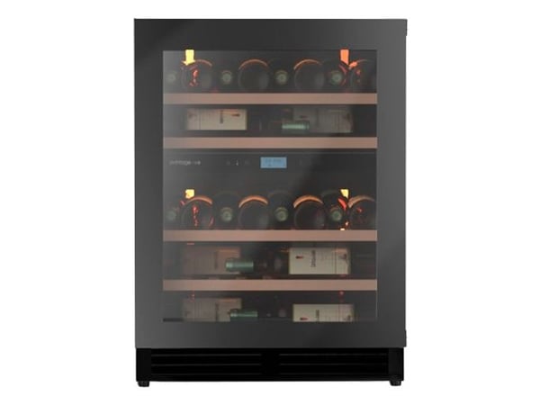 Avintage AVU50PLATINUM, Kompressori viininjäähdytin, Kalusteisiin sijoitettava, 47 pullo(a), F, Sisätilojen valo, musta