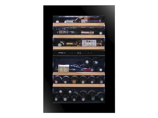 Avintage AVI88PLATINUM, Vin kjøleskap, Innebygget, 44 flasker, F, Innebygd lys, Svart