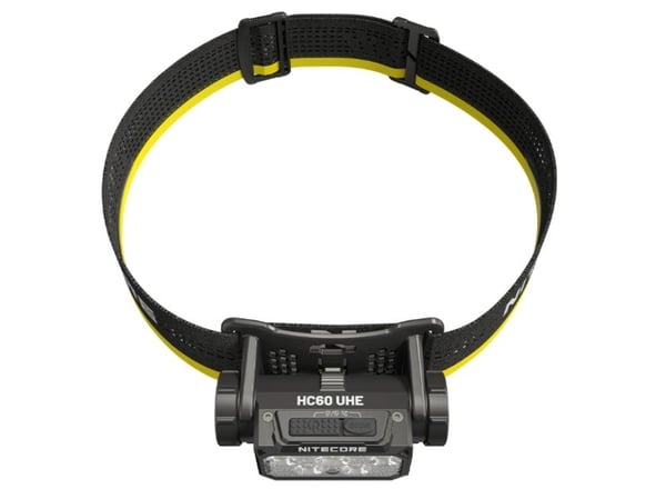 Nitecore HC60 UHE, Hodebåndslommelykt, Sort, Gult, Aluminium, Polykarbonat (PC), Knapper, 2 m, 2 m