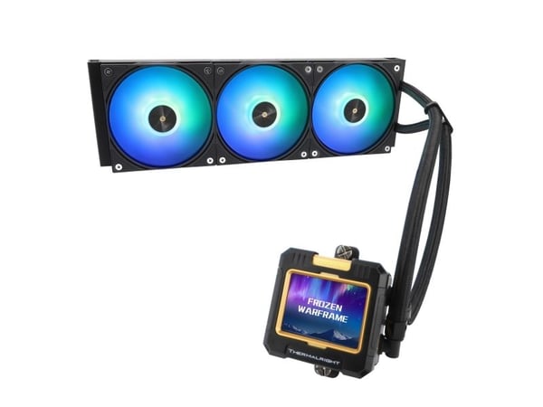 Thermalright Frozen Warframe 360, alt-i-ett-væskekjøler, 12 cm, svart