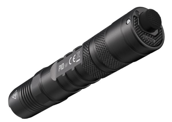 Nitecore P10 V2, Taktisk lommelykt, Sort, Aluminium, Knapper, 1 m, 2 m