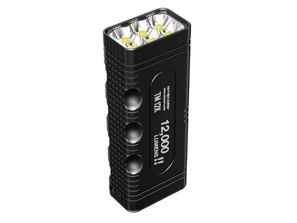 Nitecore TM12K, Taktisk lommelykt, Sort, Aluminium, Knapper, 2 m, 1 m