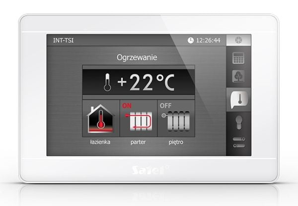 Satel INT-TSI-W, Hvit, Koblet med ledninger (ikke trådløs), 12 V, -10 - 55 °C, 0 - 93%, 196 mm