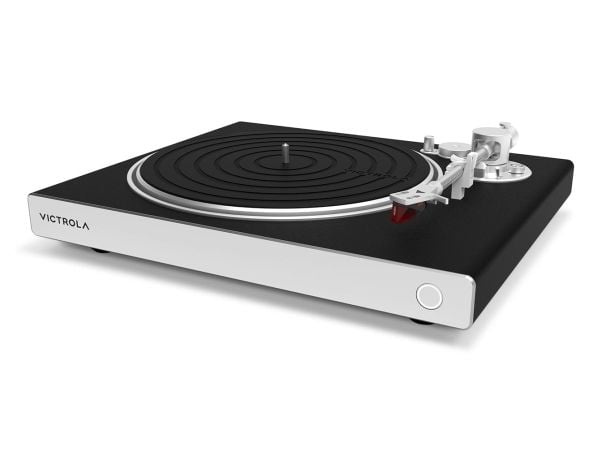 Victrola Hi-Res Carbon, Beltedrevet platespiller, Sort, Sølv, Aluminium, Karbonfiber, MDF, Plast, Aluminium, 33 1/3,45 RPM, 45 dB