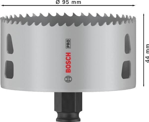 Bosch PRO Multi Material PC Plus, enkelt, bor, gips, metall, ikke-jernholdig metall, plast, mykt treverk, svart, grå, koboltlegert høyhastighetsstå...