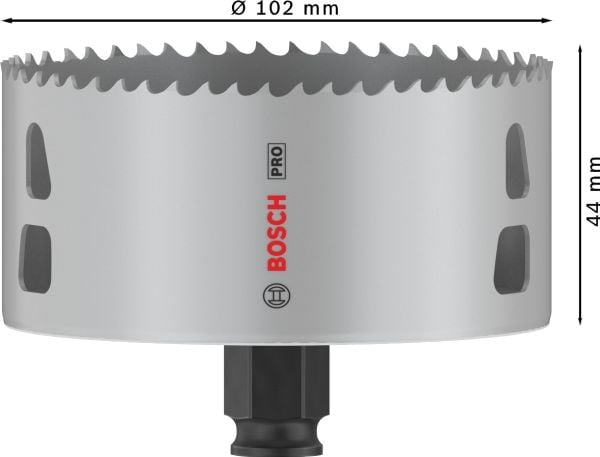 Bosch PRO Multi Material PC Plus, enkelt, bor, gips, metall, ikke-jernholdig metall, plast, mykt treverk, svart, grå, koboltlegert høyhastighetsstå...