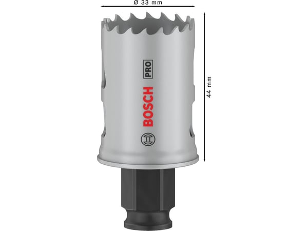 Bosch PRO Multi Material PC Plus, enkelt, bor, gips, metall, ikke-jernholdig metall, plast, mykt treverk, svart, grå, koboltlegert høyhastighetsstå...