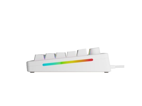 Glorious Gaming GMMK 3 HE 75% Prebuilt, Koblet med ledninger (ikke trådløs), USB, Mekanisk nøkkelbryter, QWERTY, RGB LED, Hvit