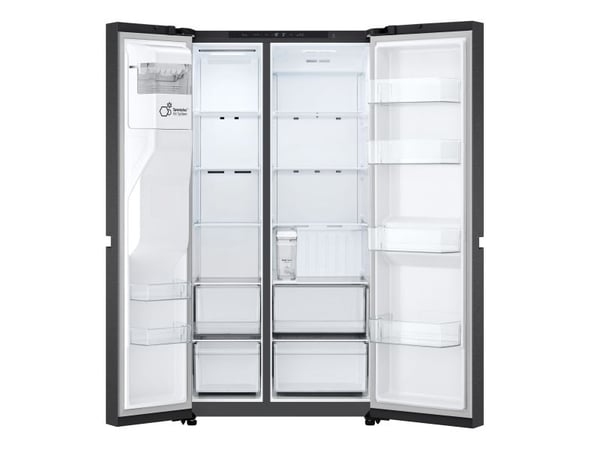LG GSLC41EPPE - Kylskåp/frys - sida vid sida med vattenbehållare, isbehållare - bredd: 91.3 cm - djup: 73.5 cm - höjd: 179 cm - 641 liter - Klass E...