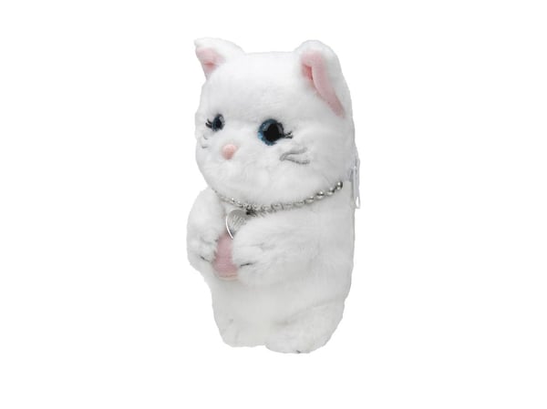 MAGMOJI Marshmallow Cat - Lomme for mobiltelefon / kredittkort - MagSafe-samsvar - plysjtøy, nylon zipper