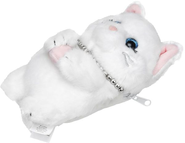 MAGMOJI Marshmallow Cat - Lomme for mobiltelefon / kredittkort - MagSafe-samsvar - plysjtøy, nylon zipper