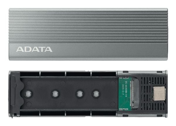 ADATA EC680, SSD-inkapsling, M.2, PCI Express, USB-anslutning, Grå
