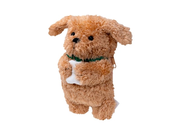 MAGMOJI Ginger Dog - Lomme for mobiltelefon / kredittkort - MagSafe-samsvar - plysjtøy, nylon zipper