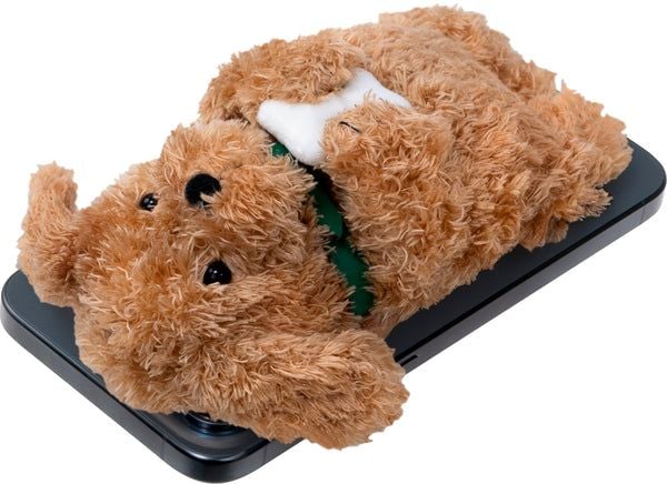 MAGMOJI Ginger Dog - Lomme for mobiltelefon / kredittkort - MagSafe-samsvar - plysjtøy, nylon zipper