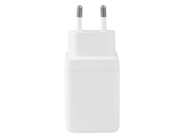 DELTACO Wall Charger - Strømadapter - GaN - 100 watt - 5 A (USB-type A, 2 x USB-C) - hvit