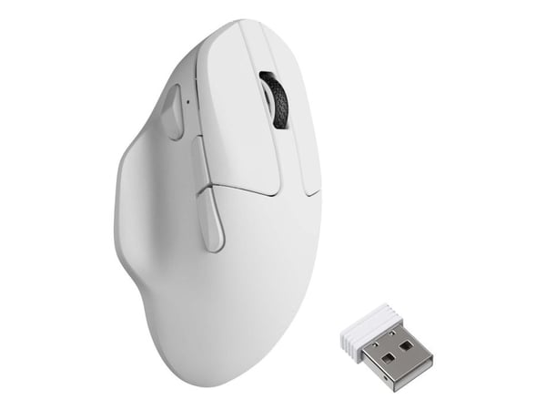 Keychron M7-A24, Molempikätinen, Optinen, RF Wireless + Bluetooth + USB Type-C, 30000 DPI, Valkoinen