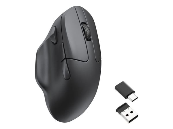 Keychron M7-A23, Molempikätinen, Optinen, RF Wireless + Bluetooth + USB Type-C, 30000 DPI, musta